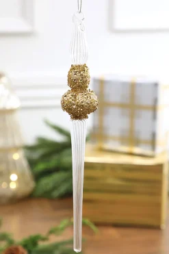 10.2” Glass Jewel Finial Ornament