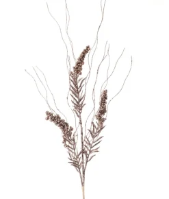 30” Glitter Berry Spike/Twig Spray Champagne