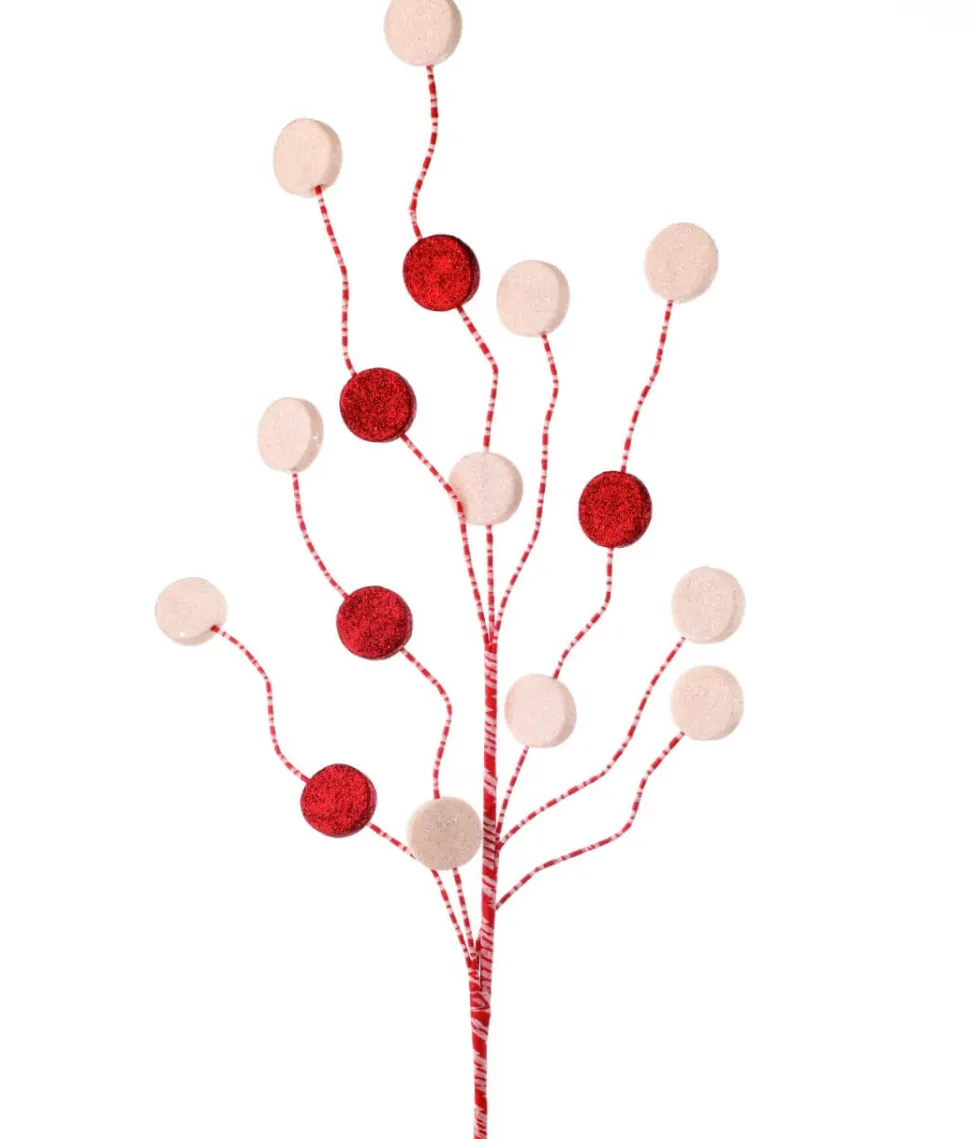 31” Glitter Candy Disk Peppermint Spray