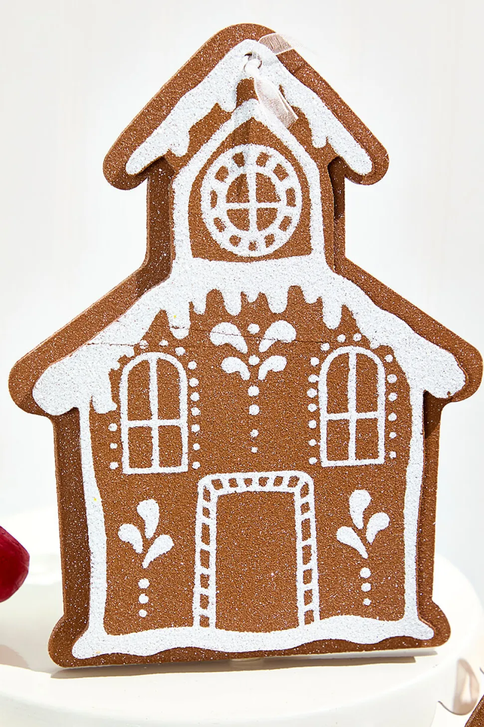 8" Glitter Gingerbread House Ornament