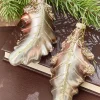 5" - 6" Glitter Glass Feather Ornament