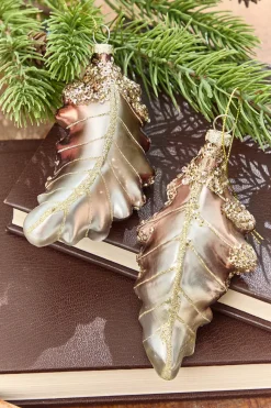5" - 6" Glitter Glass Feather Ornament