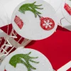 28” Glitter Grinch Arm Grass Spray