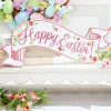 15” Glitter Happy Easter Banner Sign