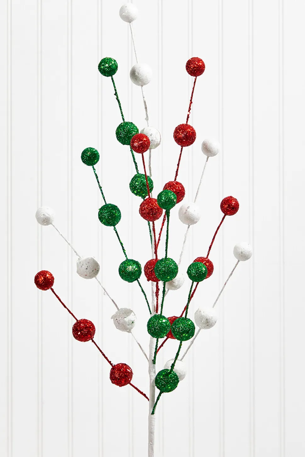 32" Glitter/Mica Ball Spray - Red/Green/White