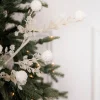 25” Glitter Sequin Sweetgum Ball Leaf Spray