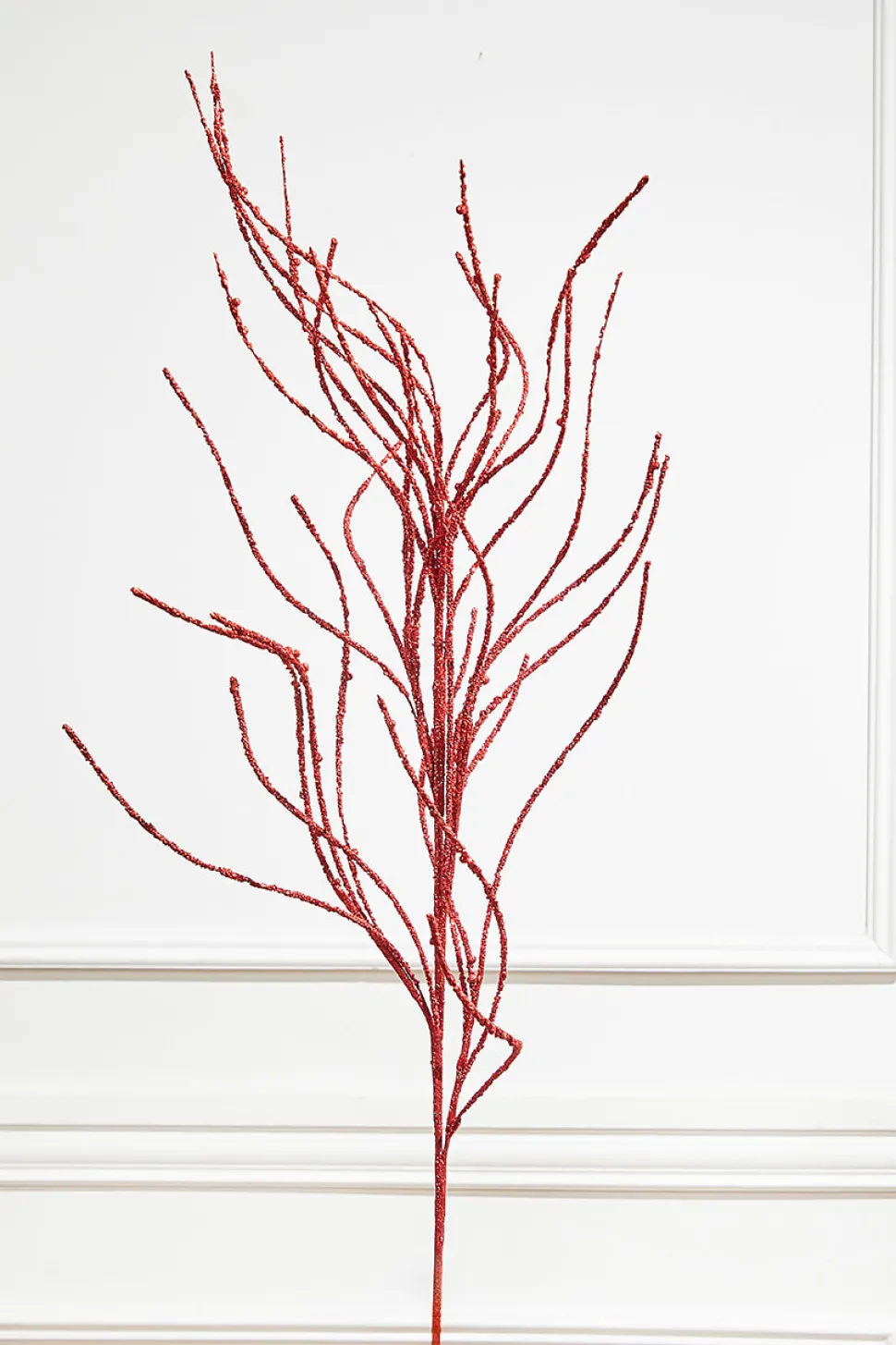 47” Glitter Sequin Wispy Willow Christmas Spray - Red