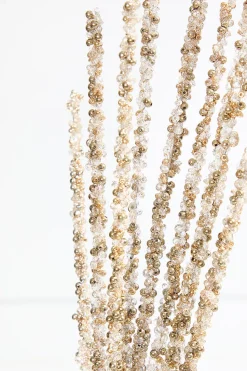 34" Gold Bead Spray