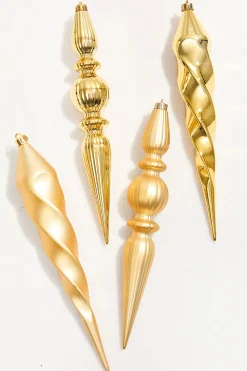 12" Gold Finial Boxed - Set of 4