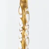 6.5" Gold Glass Icicle Ornament