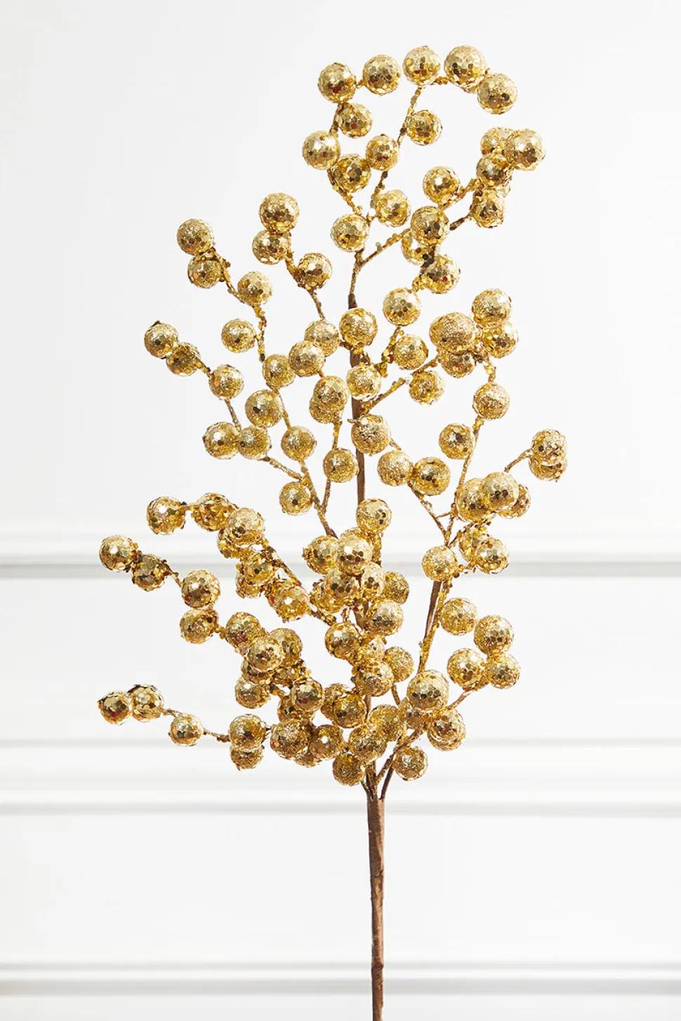 29” Gold Glitter Crabapple Spray