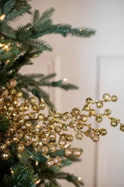 29” Gold Glitter Crabapple Spray