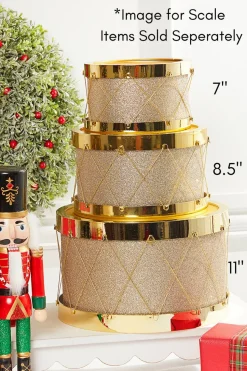 8.5" Gold Glitter Drum