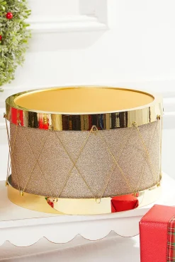 11" Gold Glitter Drum