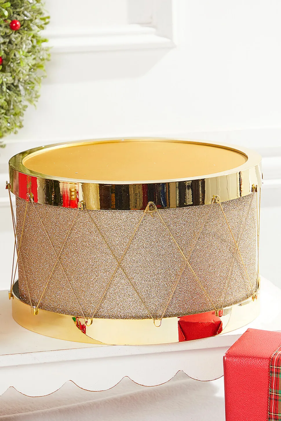 11" Gold Glitter Drum