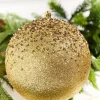 6" Gold Glitter Hanger Ball Ornament