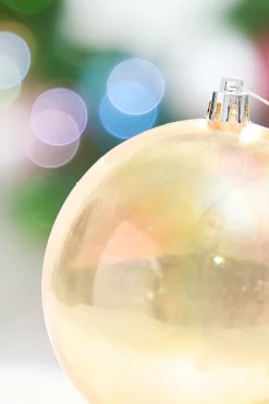 4" Gold Iridescent Ball Ornament