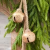 18" Gold Iron Jingle Bells & Jute Rope Ornament