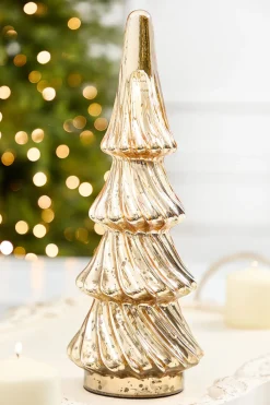15" Gold Mercury Glass Tree