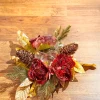 14" Gold Peony Laurel Candle Holder