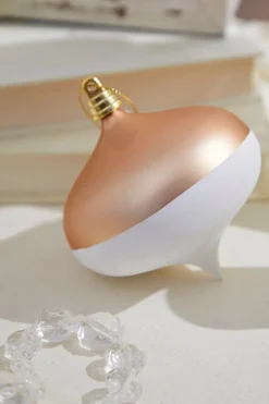 5" Gold White Onion Ornament