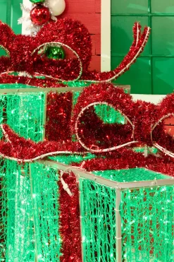 3'/4'/5' Green Gift Box Set with Red Bow