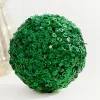 4.5" Green Glamour Sequin Ball Ornament
