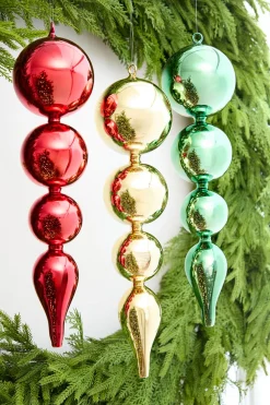 19.5" Green Glass Finial Ornament