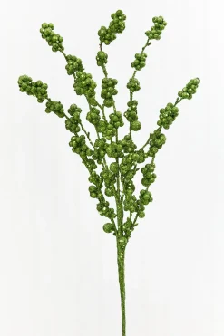 26" Green Glitter Berries Spray