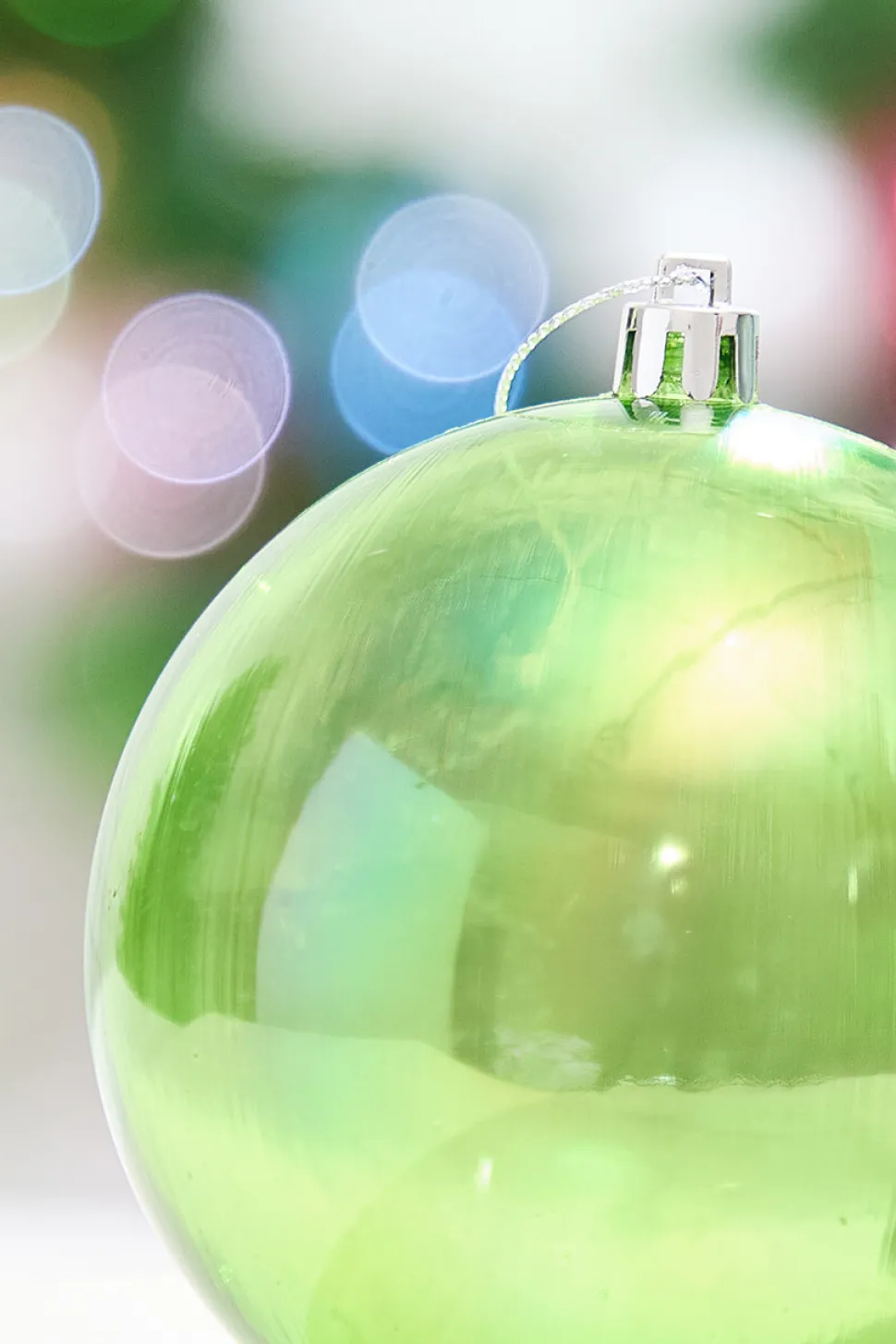 4" Green Iridescent Ball Ornament