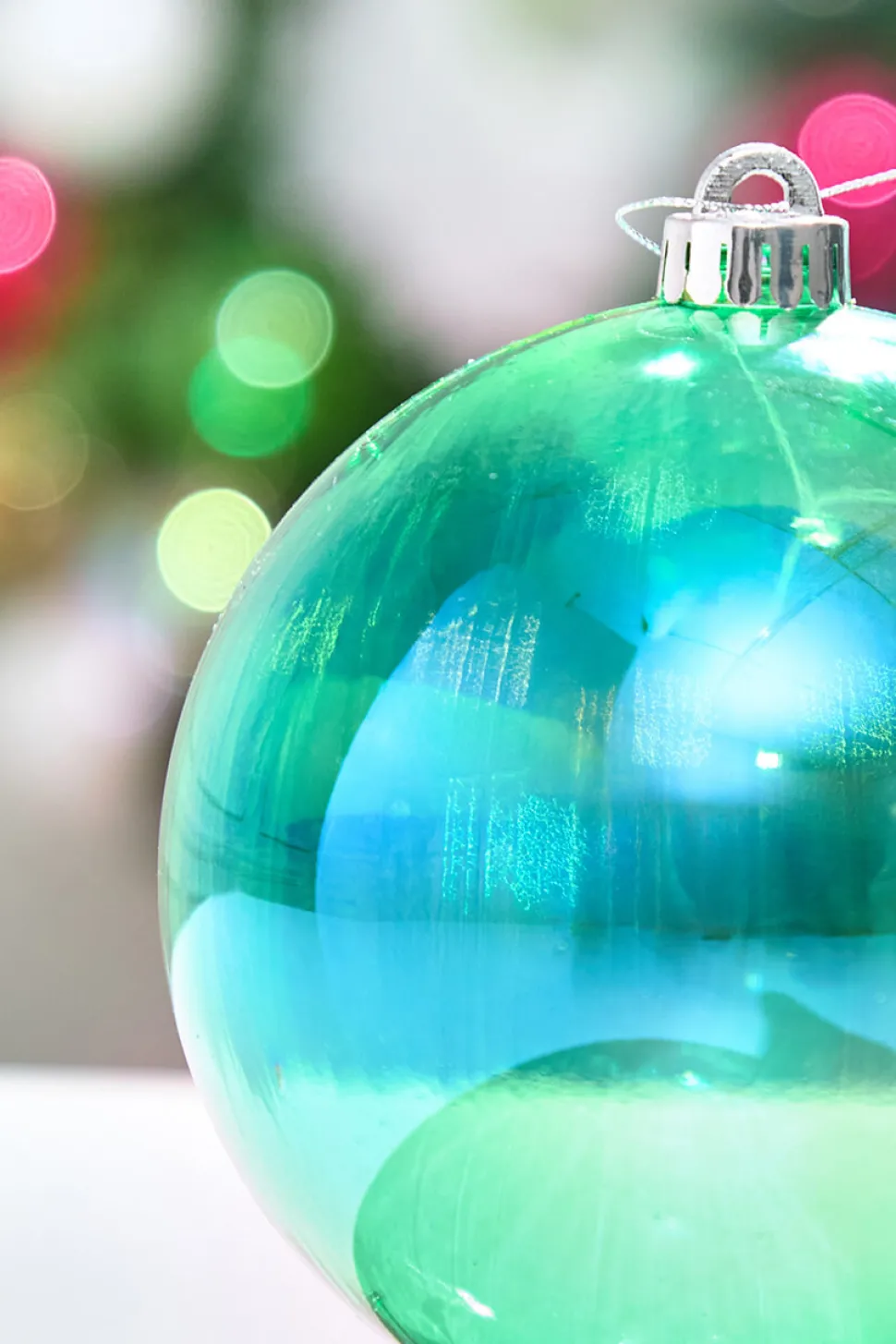 6" Green Iridescent Ball Ornament