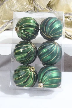 3" Green Shatterproof Boxed - Set of 6