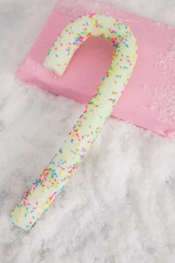 10” Green Sprinkle Candy Cane
