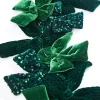 48" Green Velvet Sequin Bow Garland