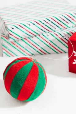 4” Gumdrop Ball Ornament - Red/Green