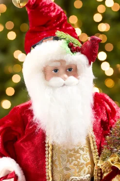 21" Hallelujah Santa With Tree On Base