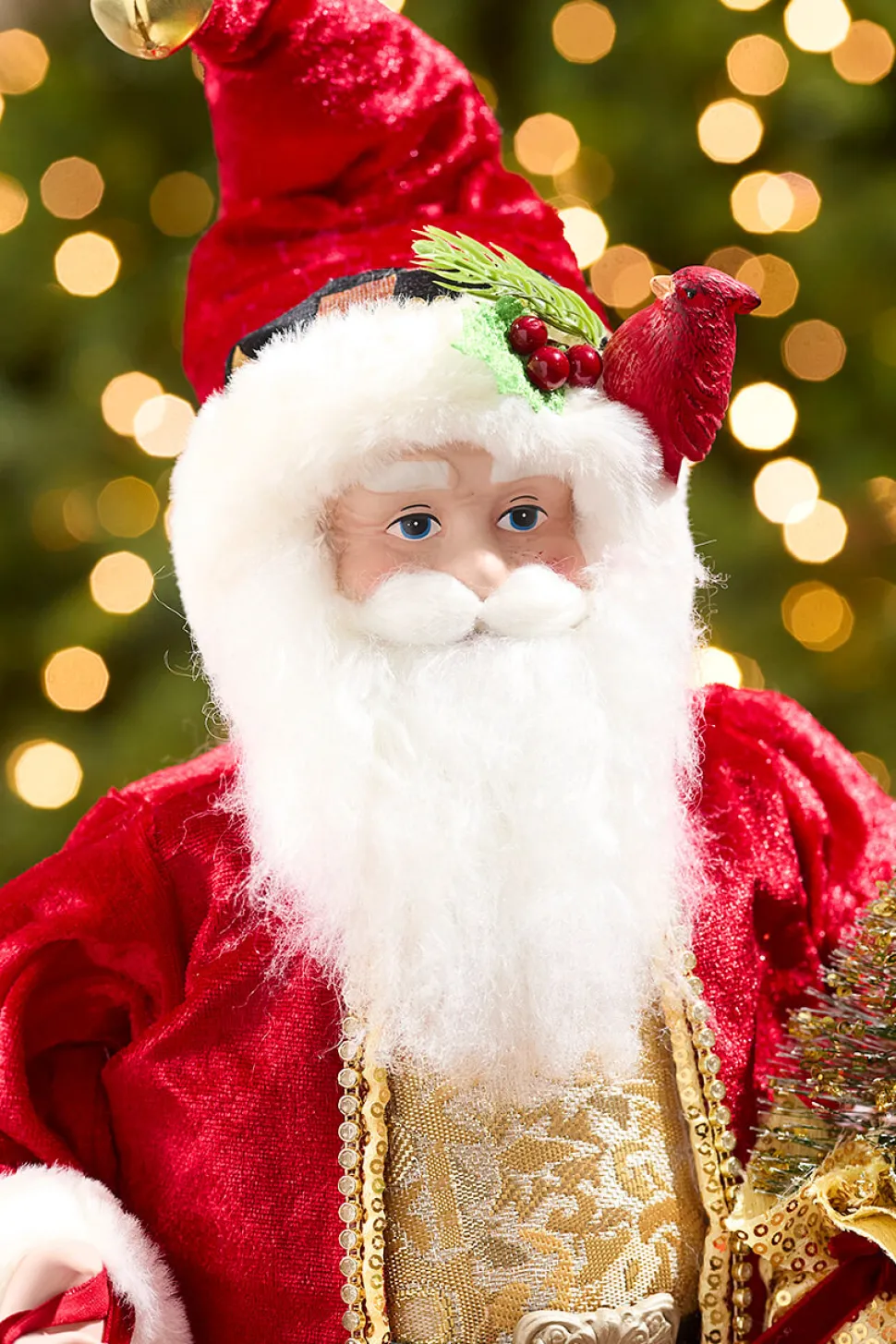21" Hallelujah Santa With Tree On Base