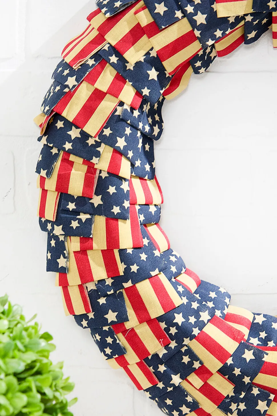 20"H Americana Fabric Wreath