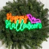 17.7" Happy Halloween Lit Neon Sign