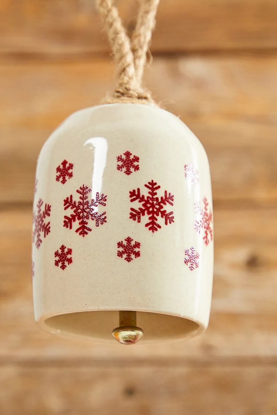 8" Holiday Bell Ceramic Ornament