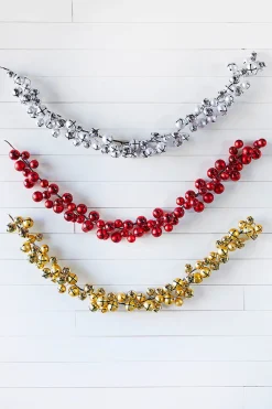 5’ Holiday Gold Jingle Bells Garland