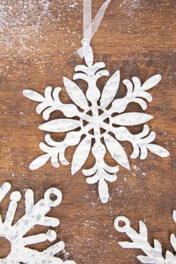 7.75” Holiday Metal Snowflake Ornament