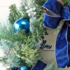 30" Holiday Pine & Pinecone Wreath with Bow Accent
