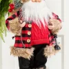 18" Holiday Santa Figurine with Lighted Lantern