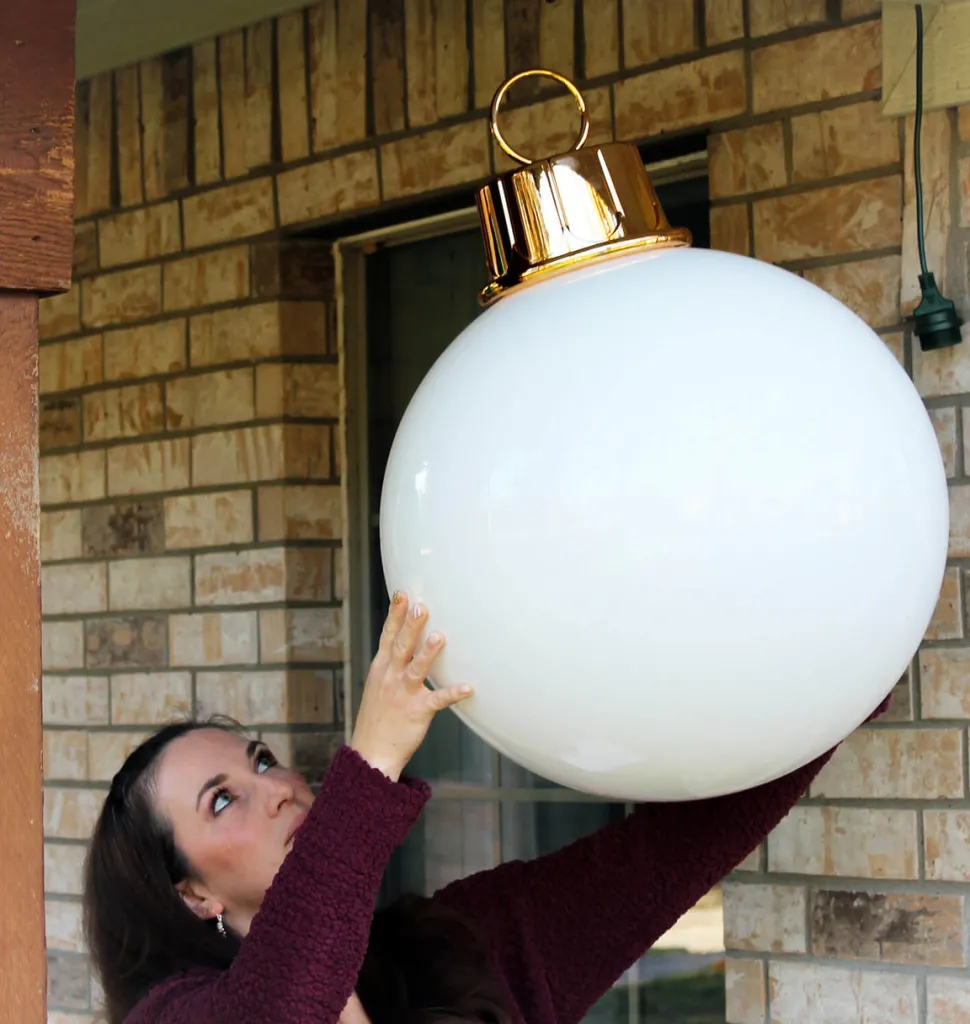 HoliGlow Inflatable LED Ornament - 20" White