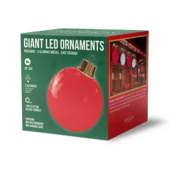 HoliGlow Inflatable LED Ornament - 20" Red