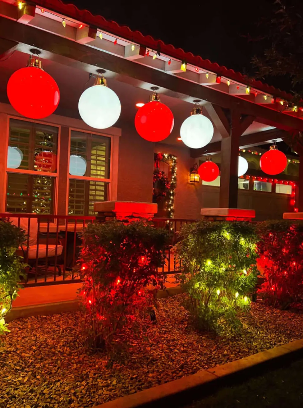 HoliGlow Inflatable LED Ornament - 20" Red