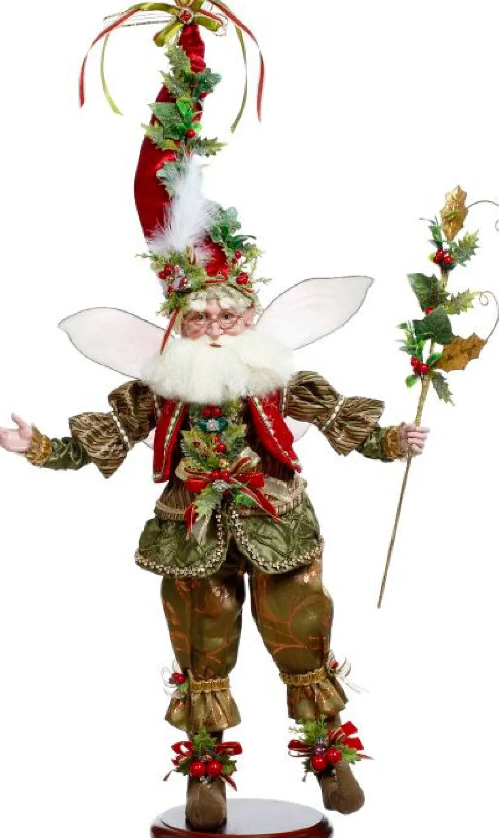 22.5" Holly and Ivy Fairy on Base - Mark Roberts