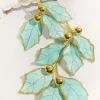5' Holly Leaves Garland - Blue & Gold