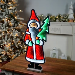 23.5"H Santa with Tree Infinity Light